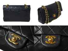 Load image into Gallery viewer, CHANEL シャネル マトラッセ 23 Wフラップ チェーン ショルダーバッグ ブラック 1番台 ラムスキン ココマーク ゴールド金具 良品 中古 67284