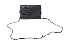 Load image into Gallery viewer, CHANEL シャネル カンボンライン A46646 チェーンウォレット ショルダー 16番台 2012年 ブラック シルバー金具 美品 中古 67288