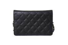 Load image into Gallery viewer, CHANEL シャネル カンボンライン A46646 チェーンウォレット ショルダー 16番台 2012年 ブラック シルバー金具 美品 中古 67288