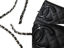 Load image into Gallery viewer, CHANEL シャネル カンボンライン A46646 チェーンウォレット ショルダー 16番台 2012年 ブラック シルバー金具 美品 中古 67288