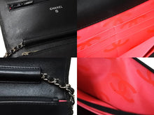 Load image into Gallery viewer, CHANEL シャネル カンボンライン A46646 チェーンウォレット ショルダー 16番台 2012年 ブラック シルバー金具 美品 中古 67288