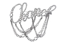 Load image into Gallery viewer, 極美品 CHANEL シャネル ロゴ チェーン ブローチ 06P シルバー メタル ジュエリー アクセサリー 小物 シルバー金具 中古 67294