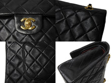 Load image into Gallery viewer, 極美品 CHANEL シャネル Wフラップ マトラッセ25 チェーンショルダーバッグ ラムスキン 2番台 ブラック ゴールド金具 中古 67298