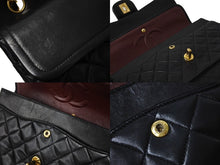 Load image into Gallery viewer, 極美品 CHANEL シャネル Wフラップ マトラッセ25 チェーンショルダーバッグ ラムスキン 2番台 ブラック ゴールド金具 中古 67298