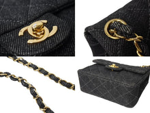 Load image into Gallery viewer, 極美品 CHANEL シャネル ミニマトラッセ チェーン ショルダー バッグ デニム ブラック A01115 5番台 ゴールド金具 中古 67300