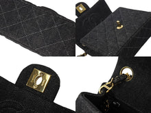 Load image into Gallery viewer, 極美品 CHANEL シャネル ミニマトラッセ チェーン ショルダー バッグ デニム ブラック A01115 5番台 ゴールド金具 中古 67300