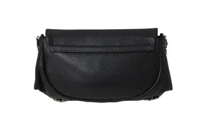 極美品 CHANEL シャネル ショルダーバッグ ハーフムーンチェーンウォレット ココマーク 16番台 ブラック シルバー金具 中古 67304