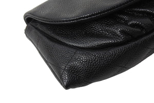 極美品 CHANEL シャネル ショルダーバッグ ハーフムーンチェーンウォレット ココマーク 16番台 ブラック シルバー金具 中古 67304