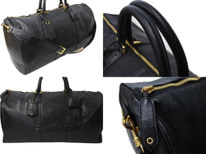 CHANEL シャネル ココマーク 2WAY ボストンバッグ ショルダーバッグ 3番台 キャビアスキン ブラック ゴールド金具 美品 中古 67305