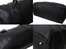 Load image into Gallery viewer, CHANEL シャネル ココマーク 2WAY ボストンバッグ ショルダーバッグ 3番台 キャビアスキン ブラック ゴールド金具 美品 中古 67305