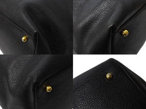 CHANEL シャネル デカココ ワンショルダーバッグ 3番台 イタリア製 キャビアスキン ブラック ゴールド金具 美品 中古 67312