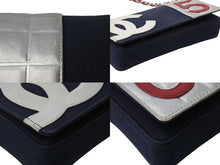 Load image into Gallery viewer, CHANEL シャネル NO.5 ナンバー5 チェーンショルダーバッグ 7番台 ネイビー ホワイト シルバー レッド 美品 中古 67314