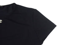 Load image into Gallery viewer, CHANEL シャネル 半袖Tシャツ チビT クロップド ココマーク フランス スパンデックス ナイロン ブラック サイズ42 美品 中古 67315