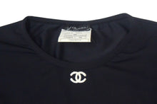 Load image into Gallery viewer, CHANEL シャネル 半袖Tシャツ チビT クロップド ココマーク フランス スパンデックス ナイロン ブラック サイズ38 美品 中古 67316