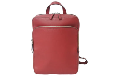 PRADA プラダ バックパック リュック VZ063T トライアングルロゴ レザー レッド 赤 美品 中古 67318 