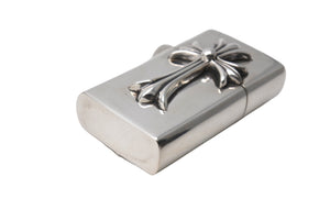 ChromeHearts クロムハーツ CHクロスタイニー ダブルクロス スリム ナロー ジッポ 115.8g シルバー925 美品 中古 67325