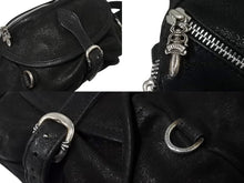 Load image into Gallery viewer, クロムハーツ ウエストバッグ SNAT スナットパック ラージ ボディバッグ ダガージップ デストロイレザー シルバー925 美品 中古 67327