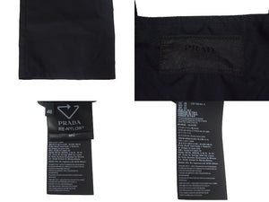 PRADA プラダ リナイロン オーバーオール トライアングルロゴ ICタグイタリア製ナイロン ブラック サイズ48 美品 中古 67334 