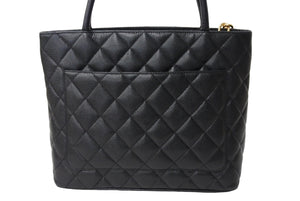極美品 CHANEL シャネル 1804 復刻トートバッグ ハンドバッグ 7番台 グレインドカーフスキン ブラック シルバー金具 中古 67335