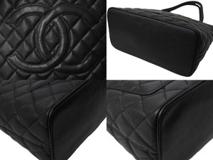 極美品 CHANEL シャネル 1804 復刻トートバッグ ハンドバッグ 7番台 グレインドカーフスキン ブラック シルバー金具 中古 67335