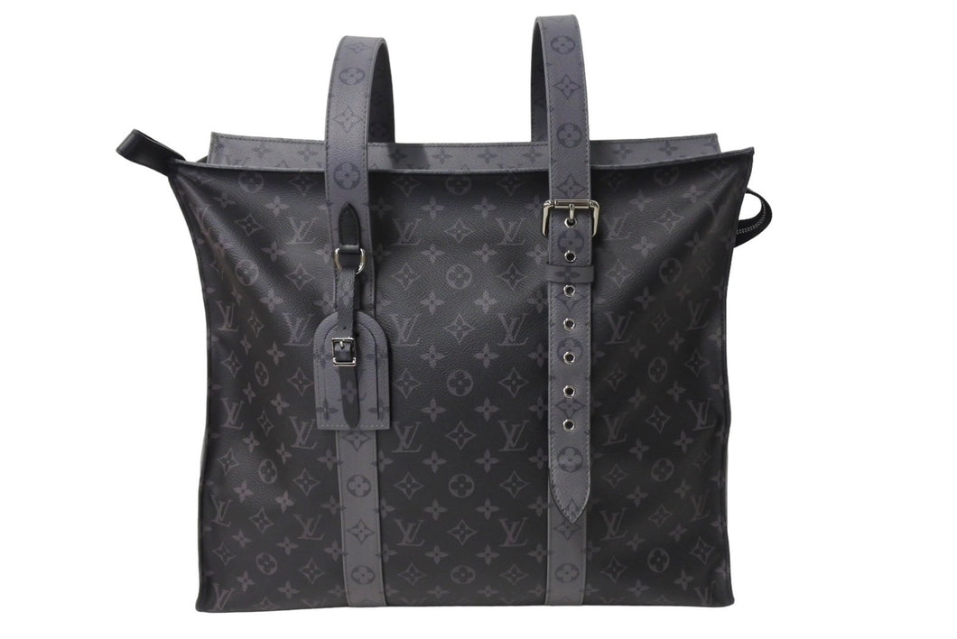 極美品 LOUISVUITTON ルイヴィトン カバジップGM トートバッグ M45379 モノグラム エクリプス リバース ブラック 中古 67336