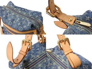 LOUIS VUITTON ルイ ヴィトン バギーGM ショルダーバッグ M95048 モノグラムデニム ブルー ベージュ 美品 中古 67338