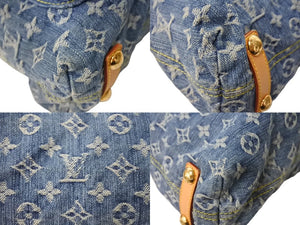 LOUIS VUITTON ルイ ヴィトン バギーGM ショルダーバッグ M95048 モノグラムデニム ブルー ベージュ 美品 中古 67338