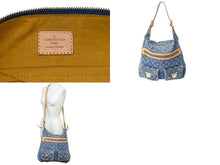 Load image into Gallery viewer, LOUIS VUITTON ルイ ヴィトン バギーGM ショルダーバッグ M95048 モノグラムデニム ブルー ベージュ 美品 中古 67338
