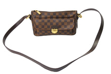 Load image into Gallery viewer, 極美品 LOUIS VUITTON ルイヴィトン ショルダーバッグ ラヴェッロGM ダミエ N60006 スト付き ブラウン ゴールド金具 中古 67340