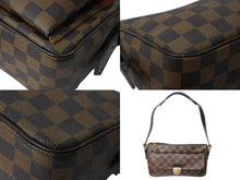 Load image into Gallery viewer, 極美品 LOUIS VUITTON ルイヴィトン ショルダーバッグ ラヴェッロGM ダミエ N60006 スト付き ブラウン ゴールド金具 中古 67340