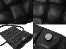 Load image into Gallery viewer, BOTTEGAVENETA ボッテガヴェネタ ショルダーバッグ パデッド カセット イントレチャート 591970 VCQR1 8425 シルバー金具 ブラック 美品 中古 67342