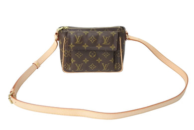新品同様 LOUIS VUITTON ルイヴィトン モノグラム ヴィバシテPM ショルダーバッグ M51165 ブラウン ロゴ 中古 67352