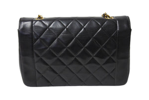 CHANEL シャネル ダイアナ25 マトラッセチェーンショルダーバッグ ココマーク 3番台 ラムスキン ブラウン ゴールド 美品 中古 67354