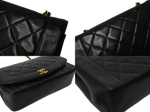 CHANEL シャネル ダイアナ25 マトラッセチェーンショルダーバッグ ココマーク 3番台 ラムスキン ブラウン ゴールド 美品 中古 67354
