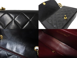 CHANEL シャネル ダイアナ25 マトラッセチェーンショルダーバッグ ココマーク 3番台 ラムスキン ブラウン ゴールド 美品 中古 67354