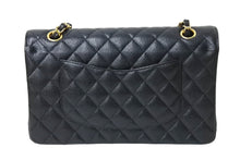Load image into Gallery viewer, 極美品 CHANEL シャネル Wフラップ 25 ショルダーバッグ キャビアスキン 24番台 マトラッセ ゴールド金具 ブラック 中古 67362