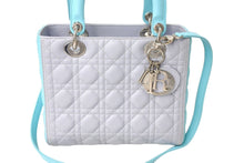 Load image into Gallery viewer, 極美品 Christian Dior クリスチャンディオール レディディオール カナージュ 2WAY ハンドバッグ ミディアム グレー 中古 4c066703