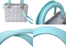 Load image into Gallery viewer, 極美品 Christian Dior クリスチャンディオール レディディオール カナージュ 2WAY ハンドバッグ ミディアム グレー 中古 4c066703