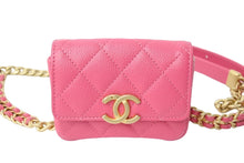 Load image into Gallery viewer, 極美品 CHANEL シャネル ココマーク マトラッセ ウエストポーチ ウエストバッグ キャビアスキン 32番台 ピンク 中古 67365