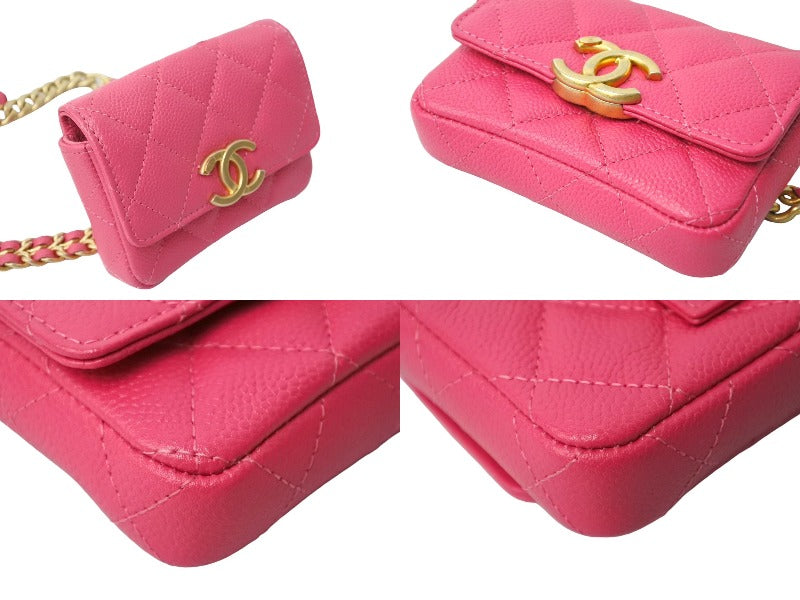 【美品】CHANEL シャネル　マトラッセ ココマーク ウエストポーチ シャネルウエストポーチ ターンロック ココマーク マトラッセ
