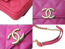 Load image into Gallery viewer, 極美品 CHANEL シャネル ココマーク マトラッセ ウエストポーチ ウエストバッグ キャビアスキン 32番台 ピンク 中古 67365