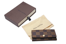 Load image into Gallery viewer, 極美品 LOUIS VUITTON ルイヴィトン ダミエ ミュルティクレ4 キーケース N62631 エベヌ ブラウン ゴールド金具 中古 67366