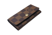 Load image into Gallery viewer, 極美品 LOUIS VUITTON ルイヴィトン ダミエ ミュルティクレ4 キーケース N62631 エベヌ ブラウン ゴールド金具 中古 67366