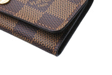 Load image into Gallery viewer, 極美品 LOUIS VUITTON ルイヴィトン ダミエ ミュルティクレ4 キーケース N62631 エベヌ ブラウン ゴールド金具 中古 67366