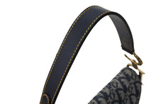 Load image into Gallery viewer, 極美品 ChristianDior クリスチャンディオール ワンショルダーバッグ サドルバッグ トロッター柄 キャンバス ネイビー RU0052 中古 67376