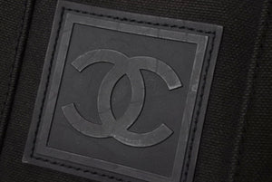 CHANEL シャネル スポーツライン リュック バックパック ココマーク 8番台 キャンバス カーキ ブラック 良品 中古 67384