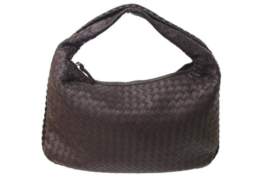 極美品 BOTTEGAVENETA ボッテガヴェネタ ワンショルダーバッグ イントレチャート 115653-V0013 2040 レザー ダークブラウン 中古 67385