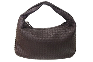 極美品 BOTTEGAVENETA ボッテガヴェネタ ワンショルダーバッグ イントレチャート 115653-V0013 2040 レザー ダークブラウン 中古 67385