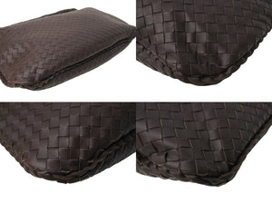極美品 BOTTEGAVENETA ボッテガヴェネタ ワンショルダーバッグ イントレチャート 115653-V0013 2040 レザー ダークブラウン 中古 67385