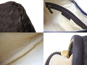極美品 BOTTEGAVENETA ボッテガヴェネタ ワンショルダーバッグ イントレチャート 115653-V0013 2040 レザー ダークブラウン 中古 67385